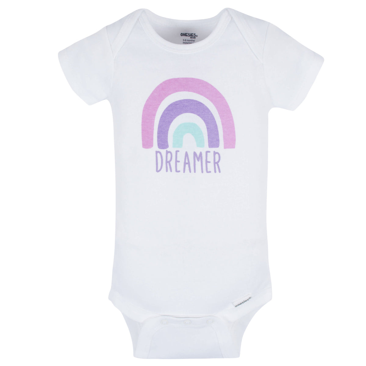 8-Pack Baby Girls Rainbow Floral Short Sleeve Onesies Bodysuits, view 6