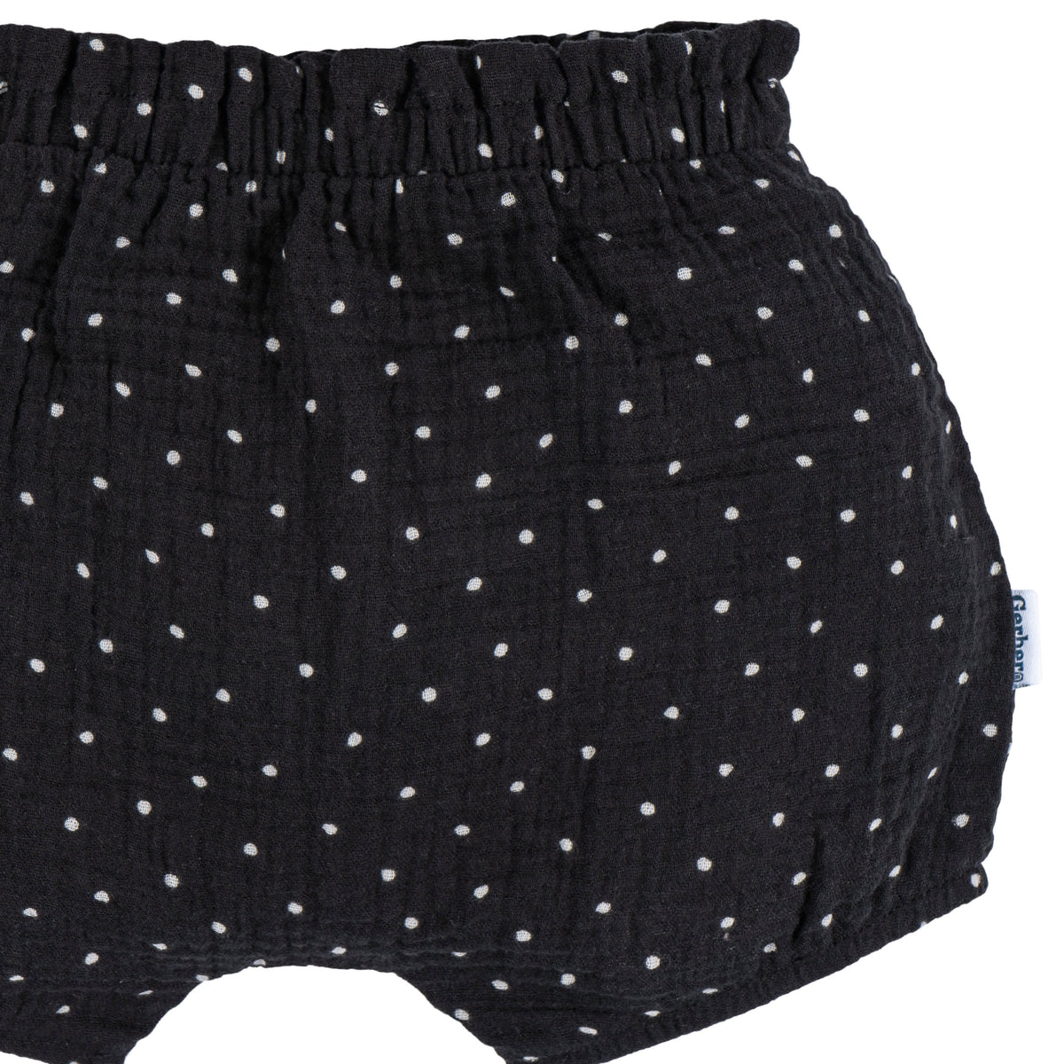 3-Pack Baby Girls Brown/Dot/White Gauze Bubble Short, view 5