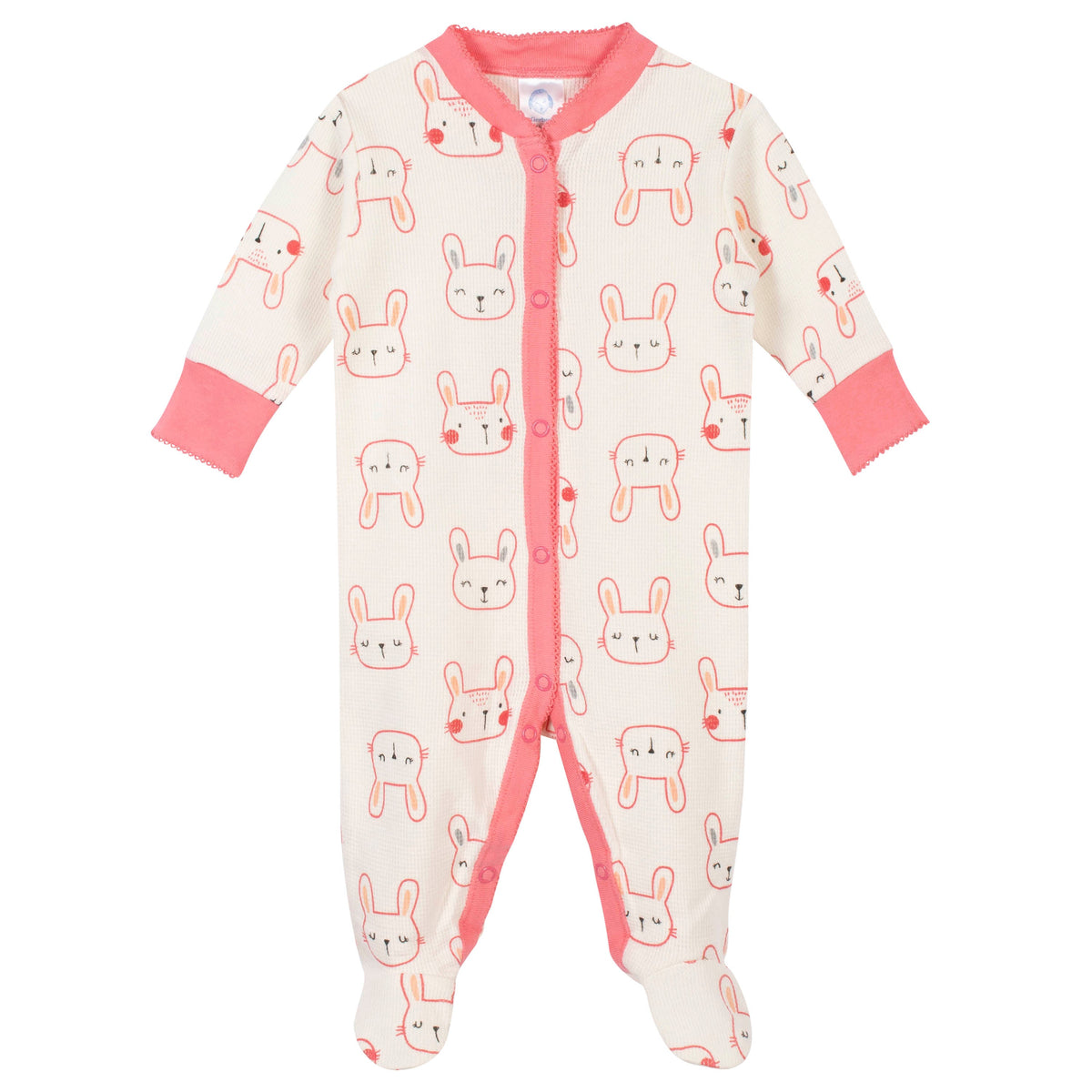 2-Pack Baby Girls Bunny Thermal Sleep N' Plays, view 2
