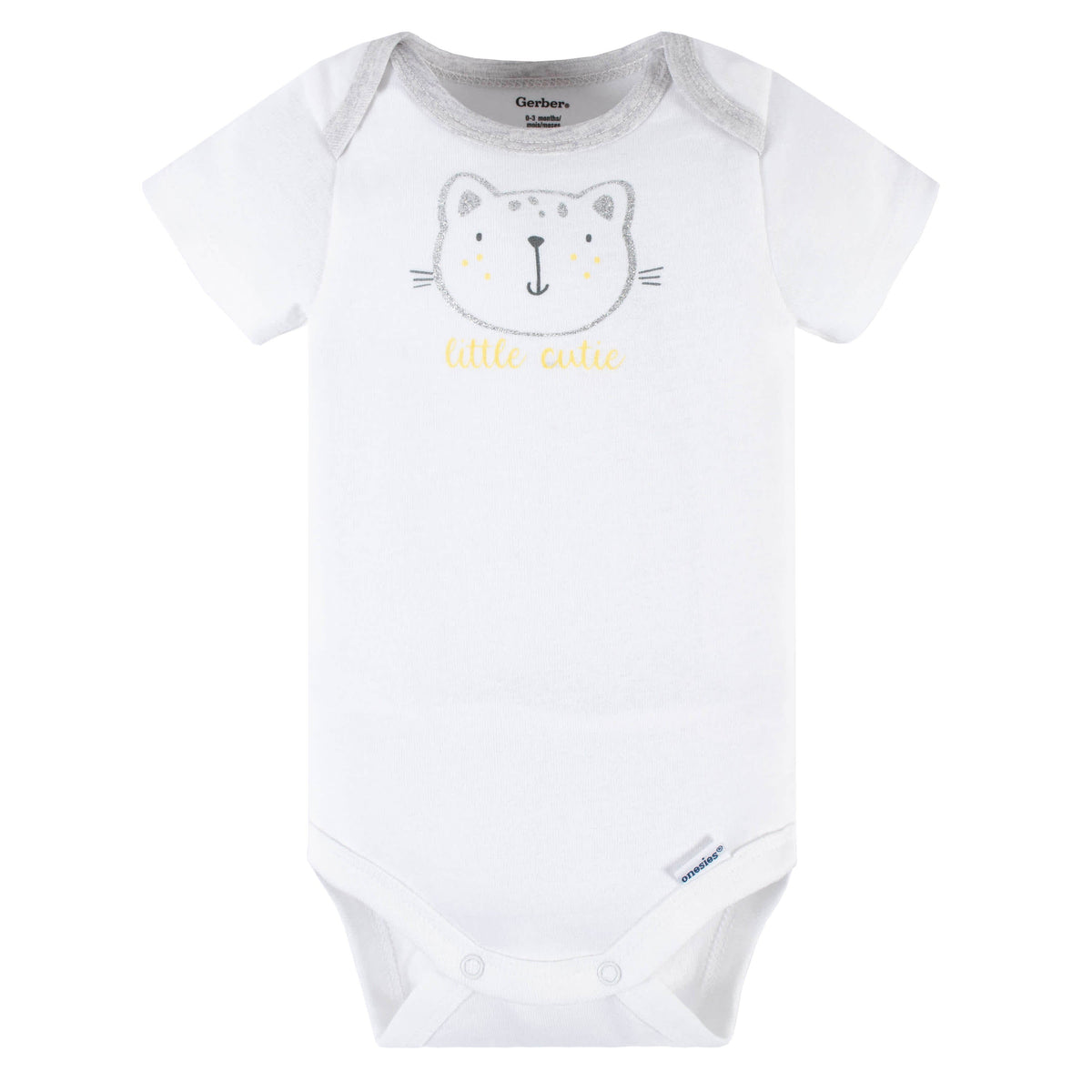 3-Piece Baby Girls Purrfectly Wild Short Sleeve Onesies Bodysuits & Pants Set, view 4