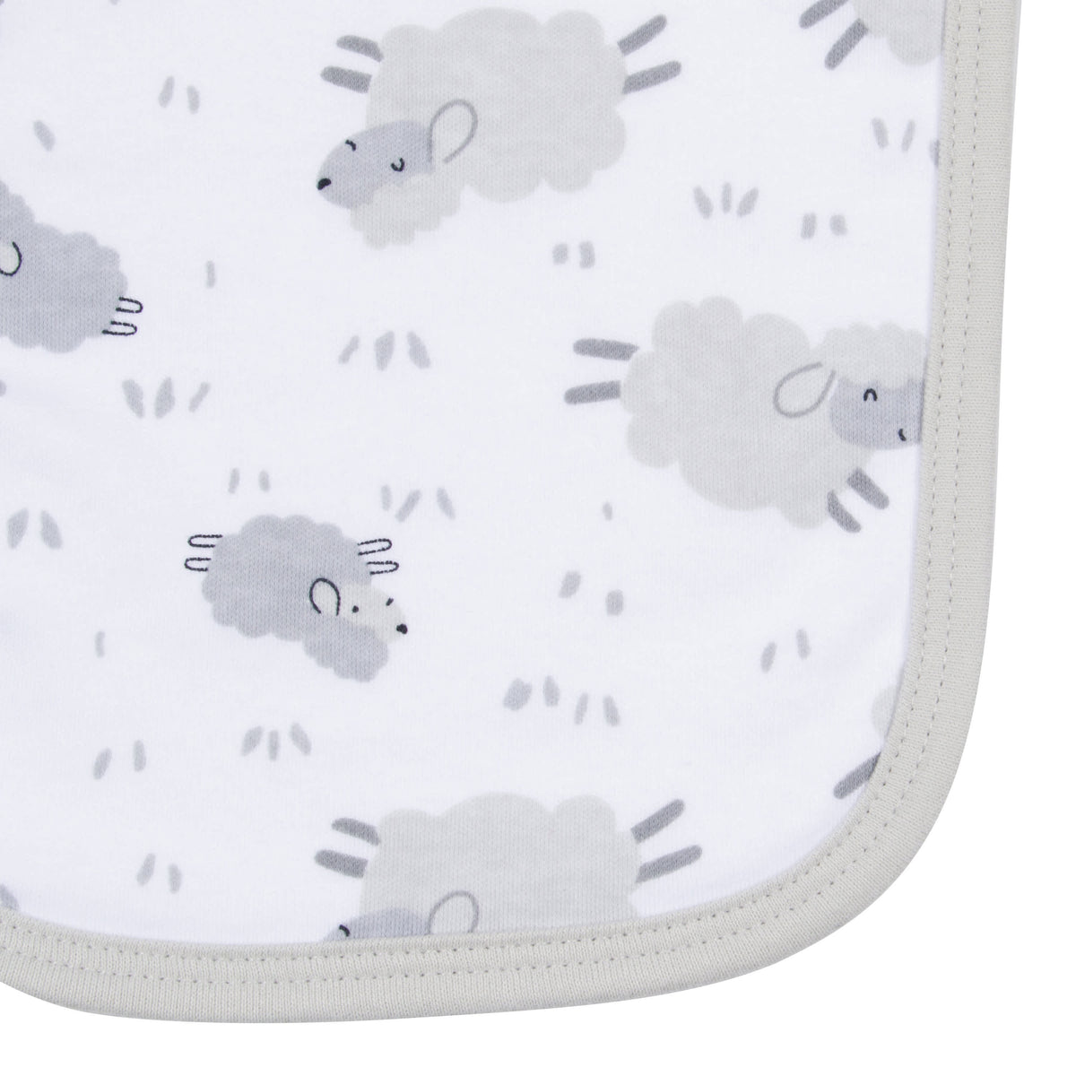 4-Pack Baby Neutral Lamb Terry Burpcloths, view 2