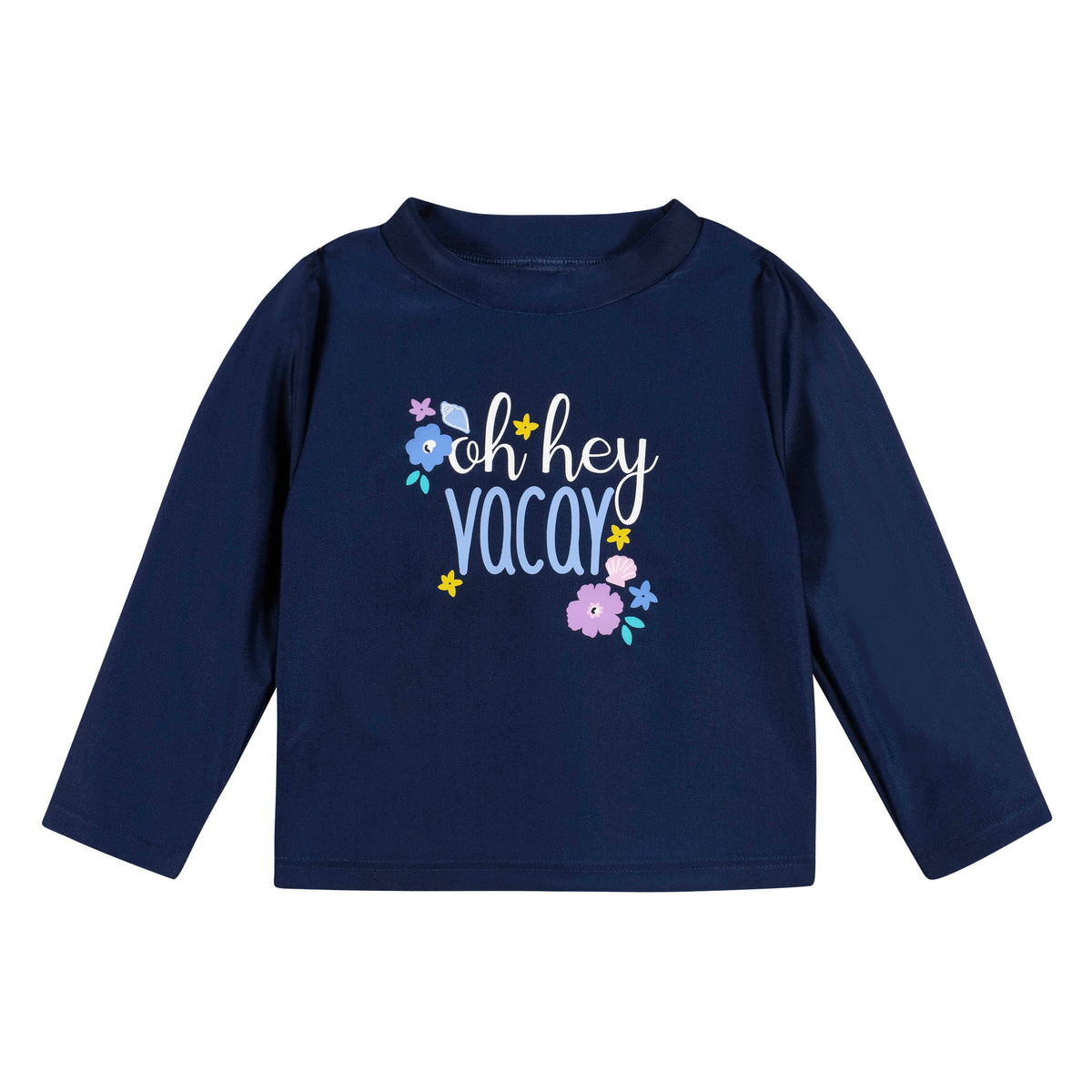 2-Piece Baby & Toddler Girls Vacation Vibes Rash Guard & Swim Bottoms Set, view 4