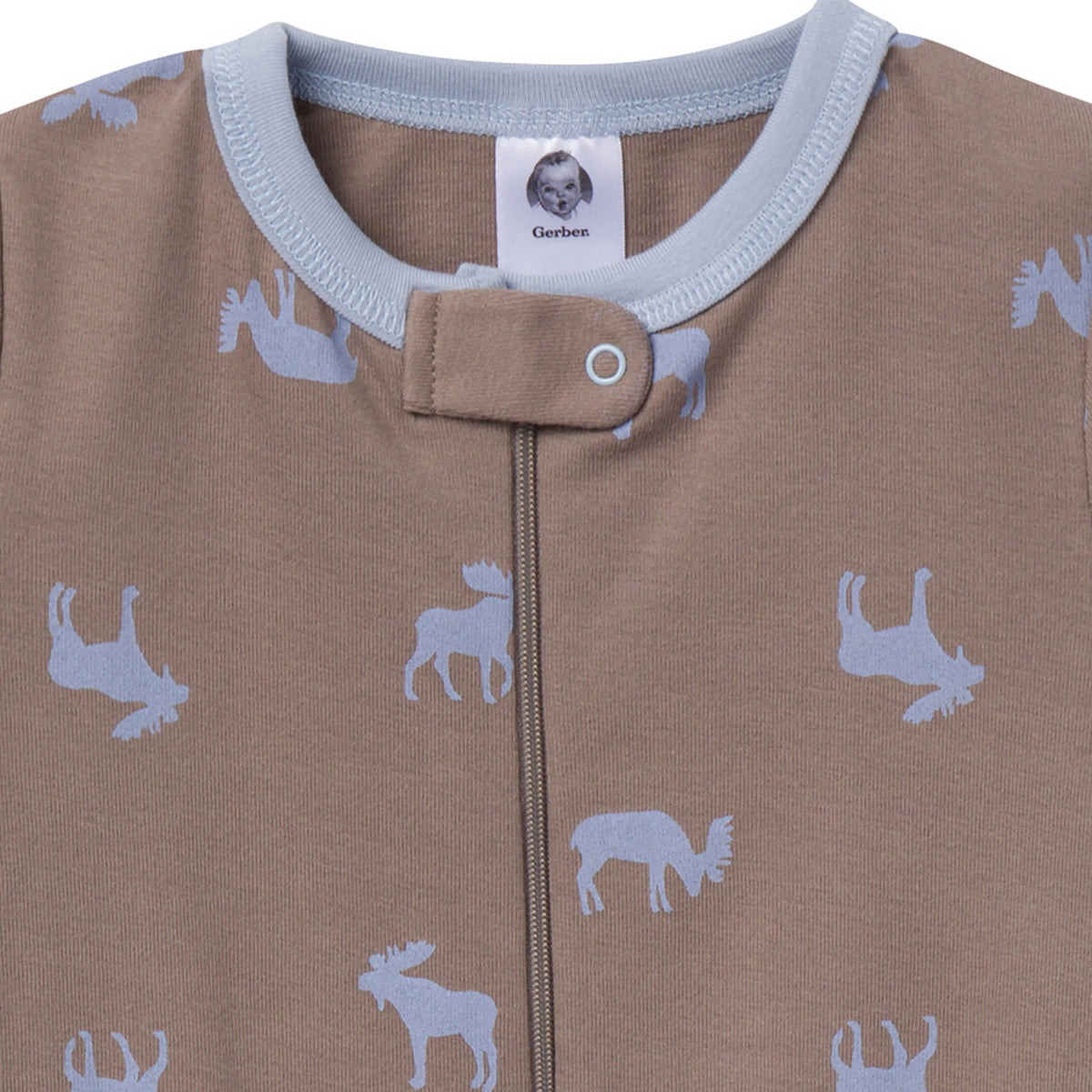 3-Pack Baby & Toddler Boys Moose & Trees Snug-Fitting Footless Pajamas, view 5
