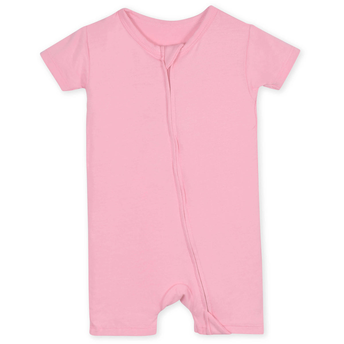 Baby Pink Lemonade Buttery Soft Viscose Made from Eucalyptus Snug Fit Romper, view 2