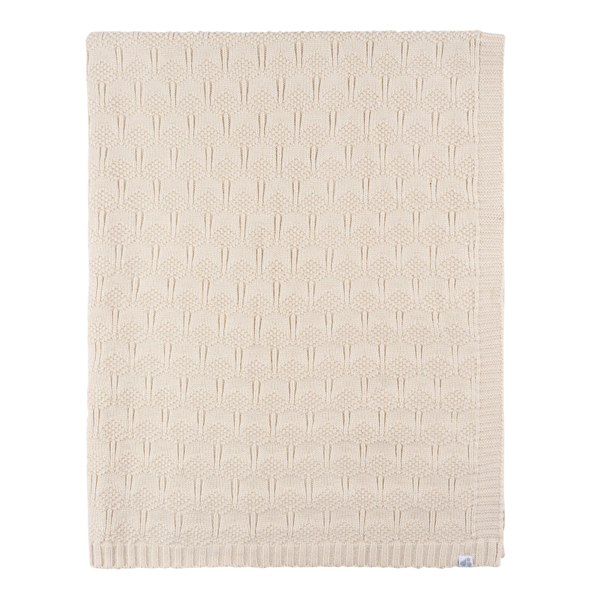 Baby Neutral Tan Sweater Knit Blanket, view 2