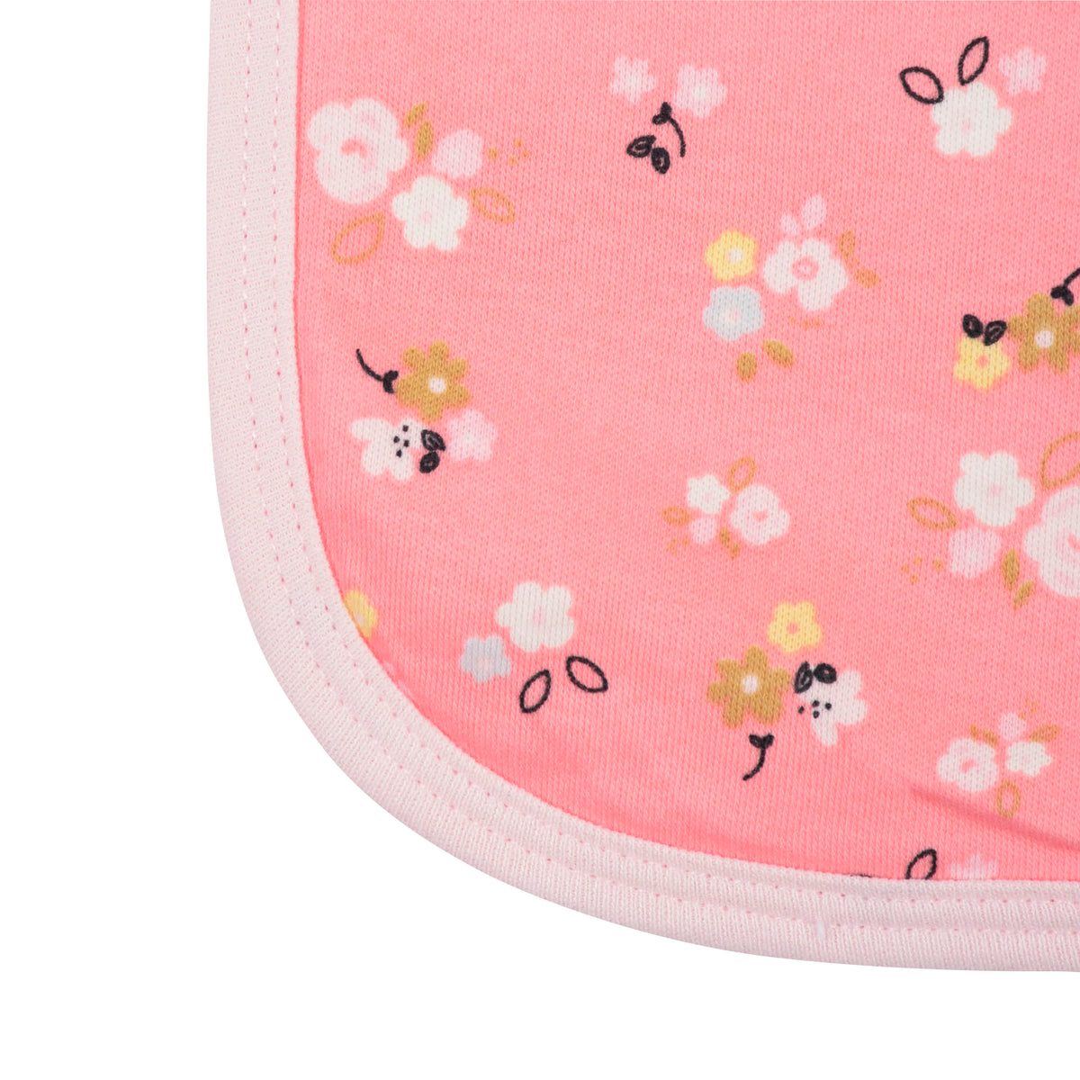 4-Pack Baby Girls Ballerina Burp Cloths, view 5