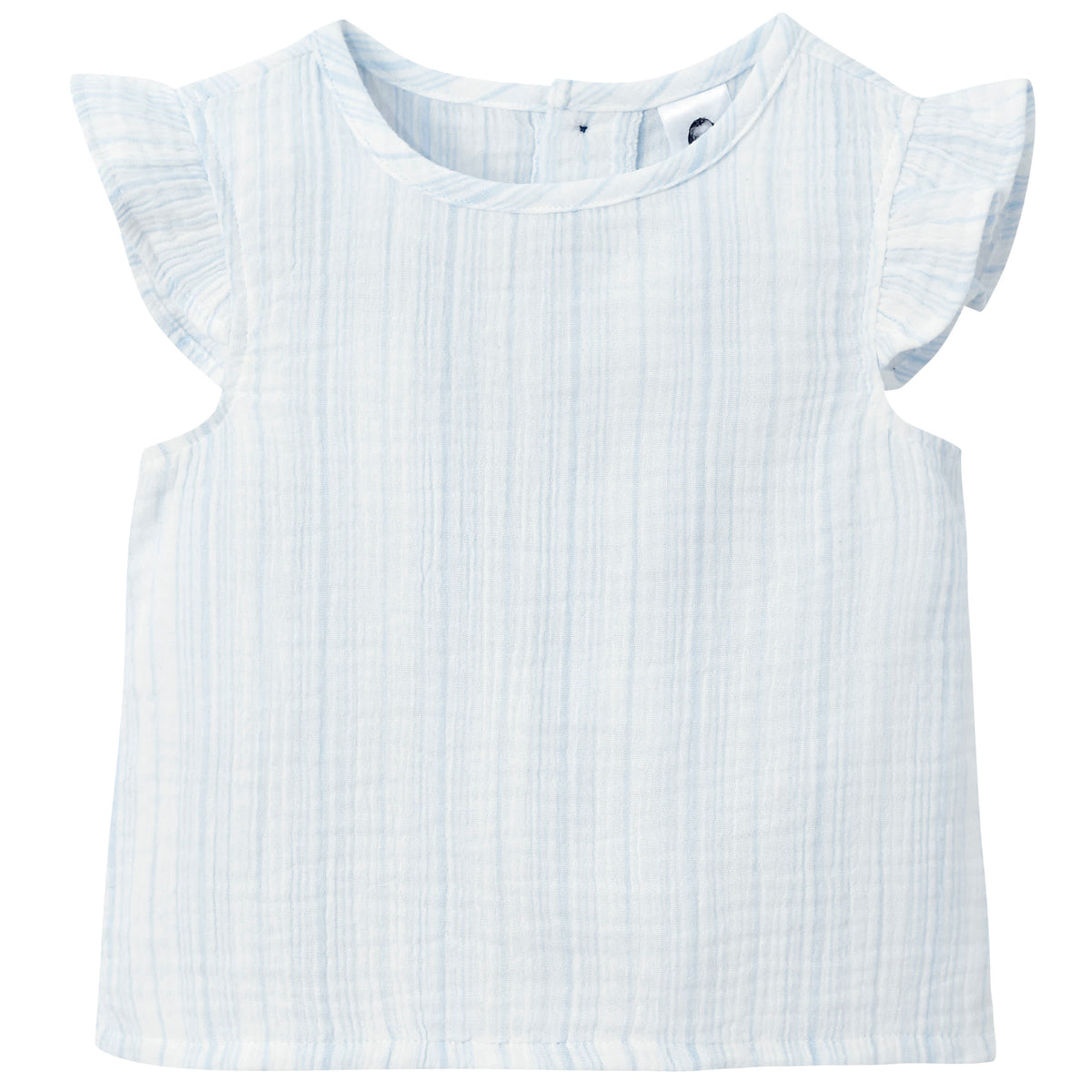 Infant & Toddler Girls Stripes Gauze Flutter Sleeve Top