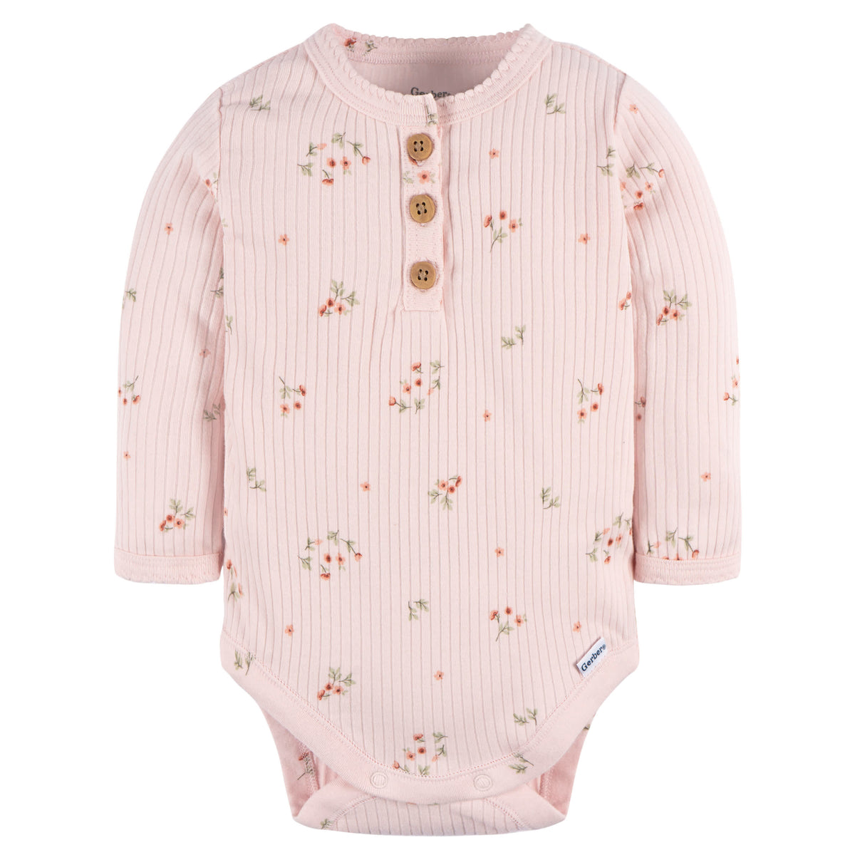 2-Pack Baby Girls Floral Bodysuits, view 4