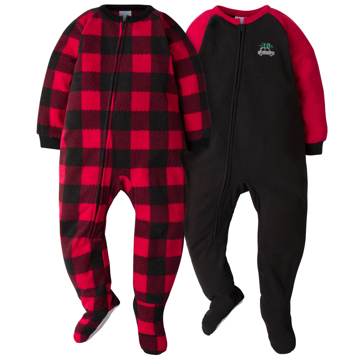 4-Pack Toddler Boys Camo & Plaid Blanket Sleepers, view 2