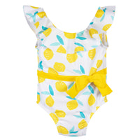 Baby Girls Lemon Squeeze One-Piece Swimsuit With Ruffle