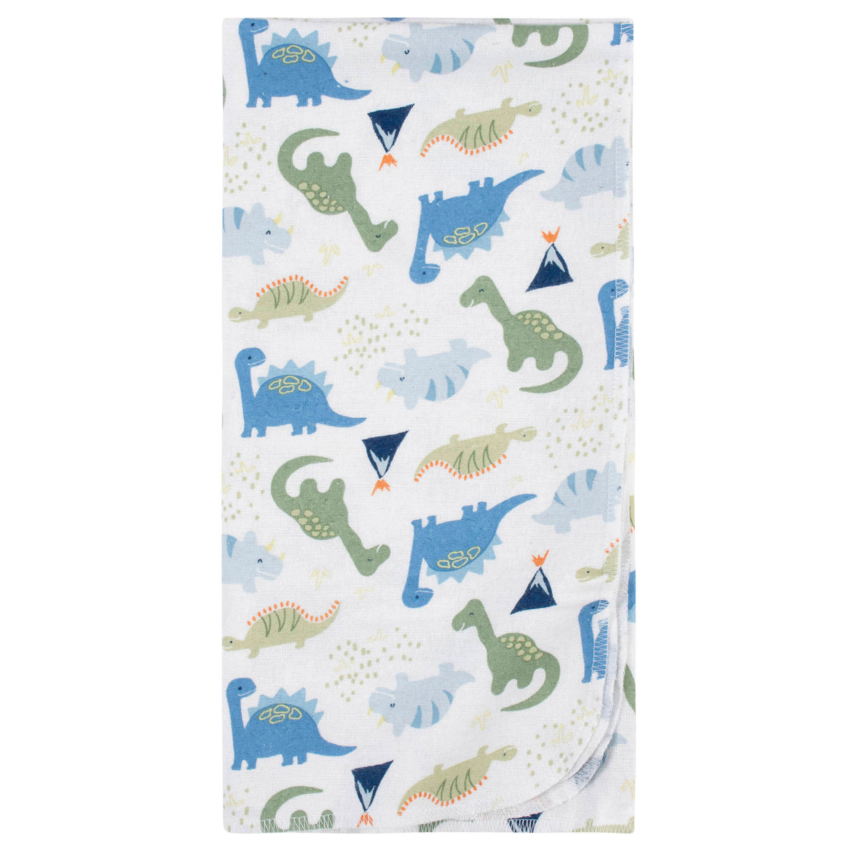 5-Pack Baby Boys Dinosaur Flannel Receiving Blankets, view 2