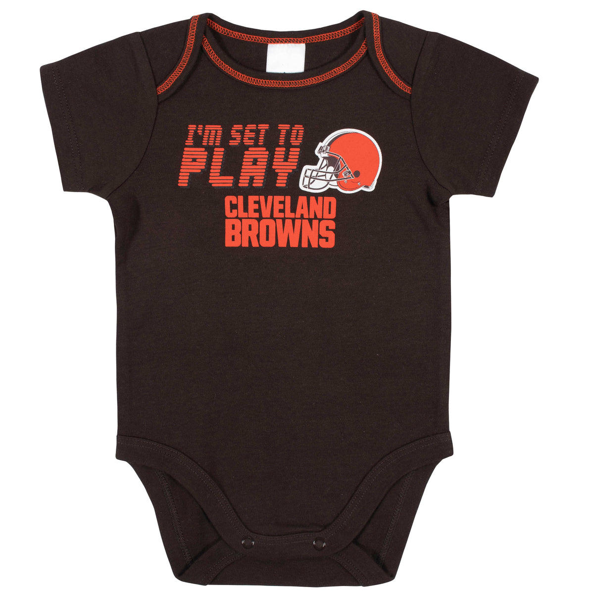 3-Piece Baby Boys Browns Bodysuit, Sleep 'N Play, and Cap Set, view 2