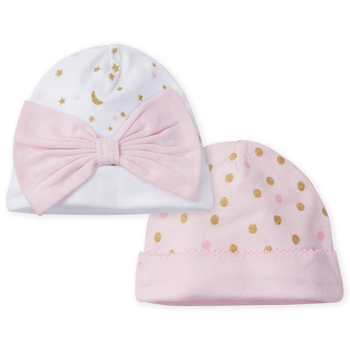 2-Pack Baby Girls Castle Caps