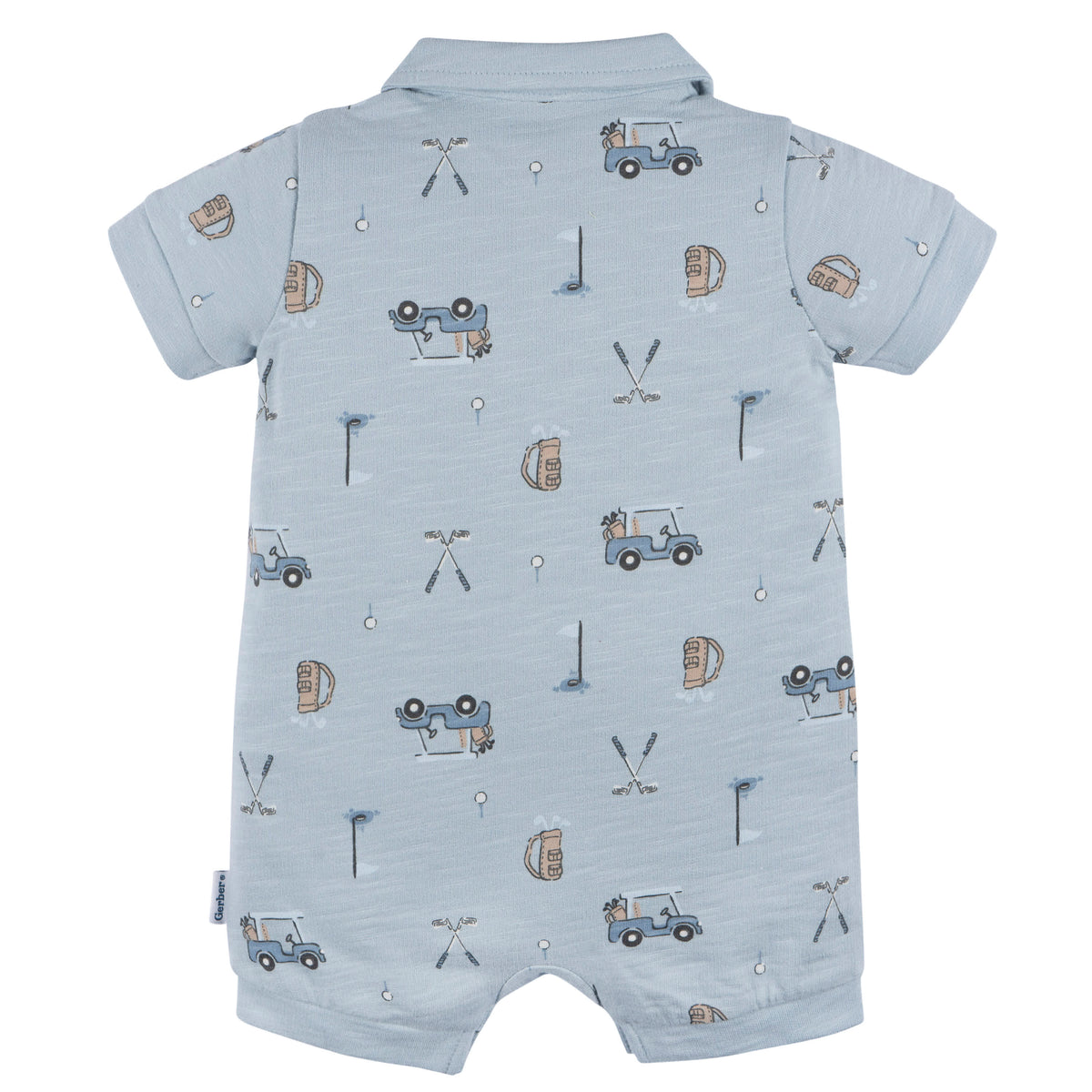 Baby Boys Golf Polo Romper, view 4