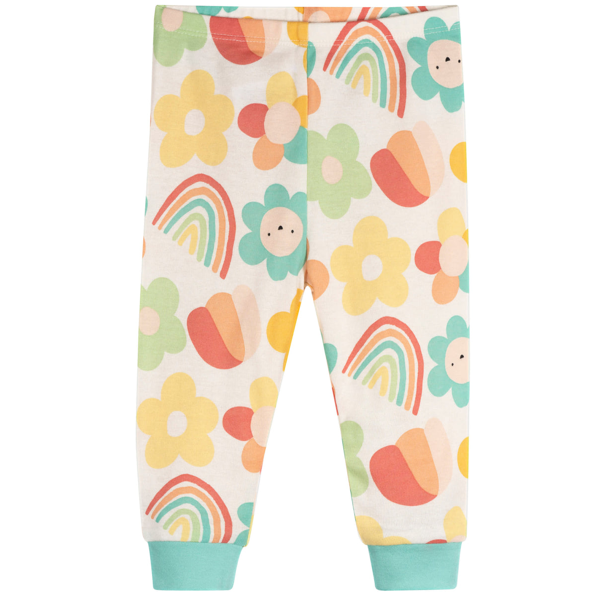 4-Piece Baby Girls Flowers Pajamas Sets, view 5