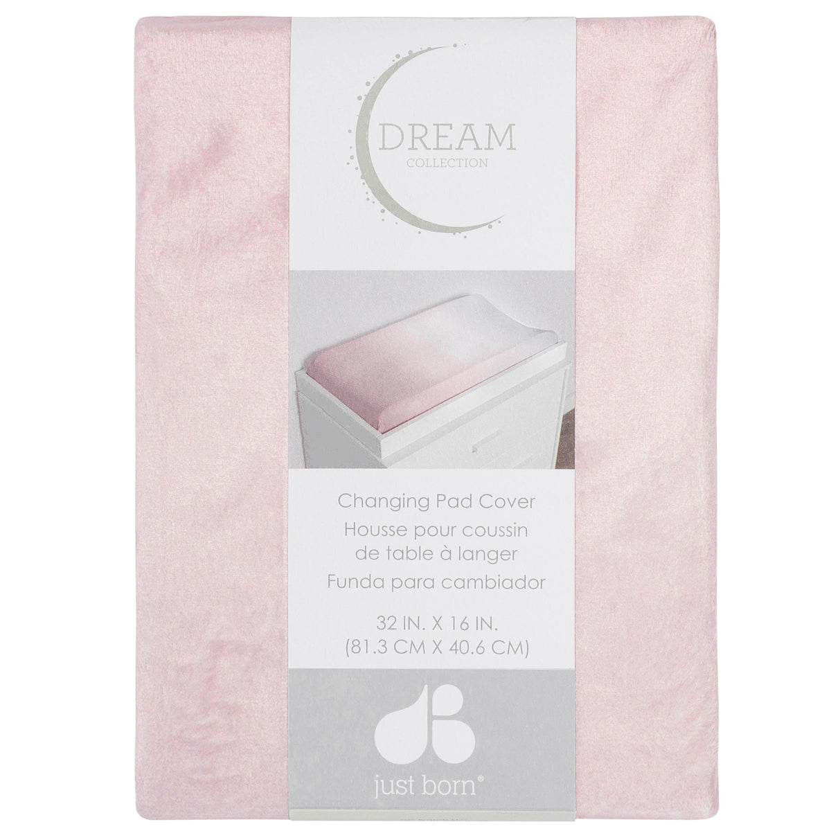 Baby Girls Pink Ombre Changing Pad Cover, view 2
