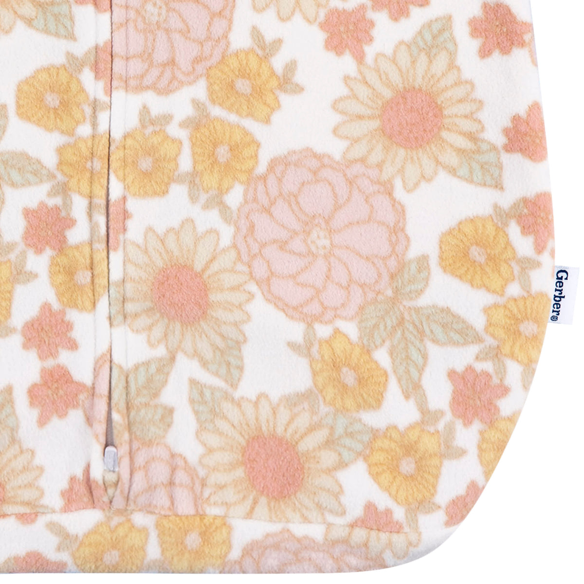 Baby Girls Pink Floral Wearable Blanket, view 3