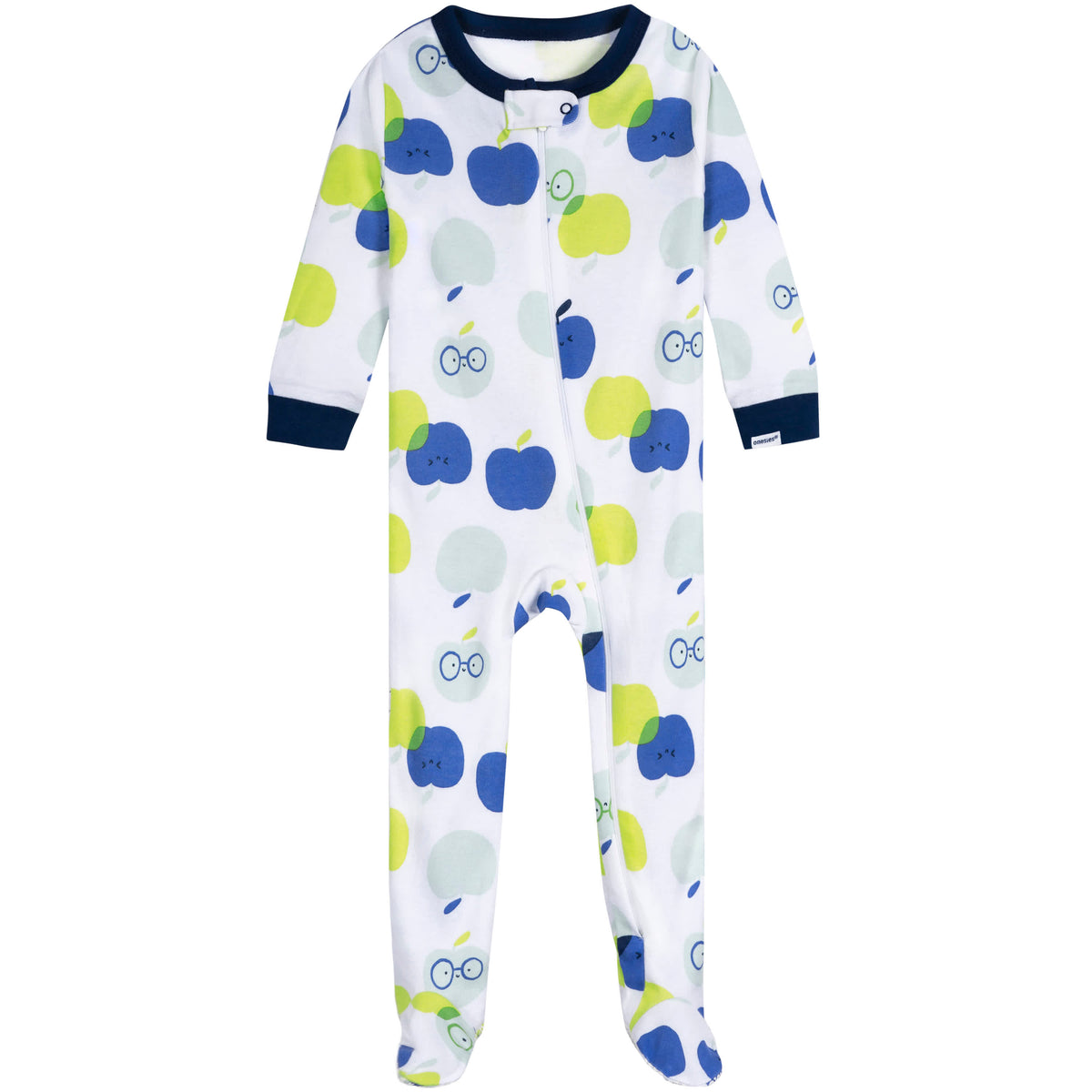 2-Pack Baby Boys Fun Apples Footed Pajamas, view 4