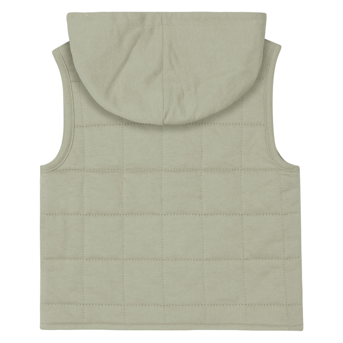 Modern Moments by Gerber Infant & Toddler Boys Green Quilted Hooded Vest, view 4