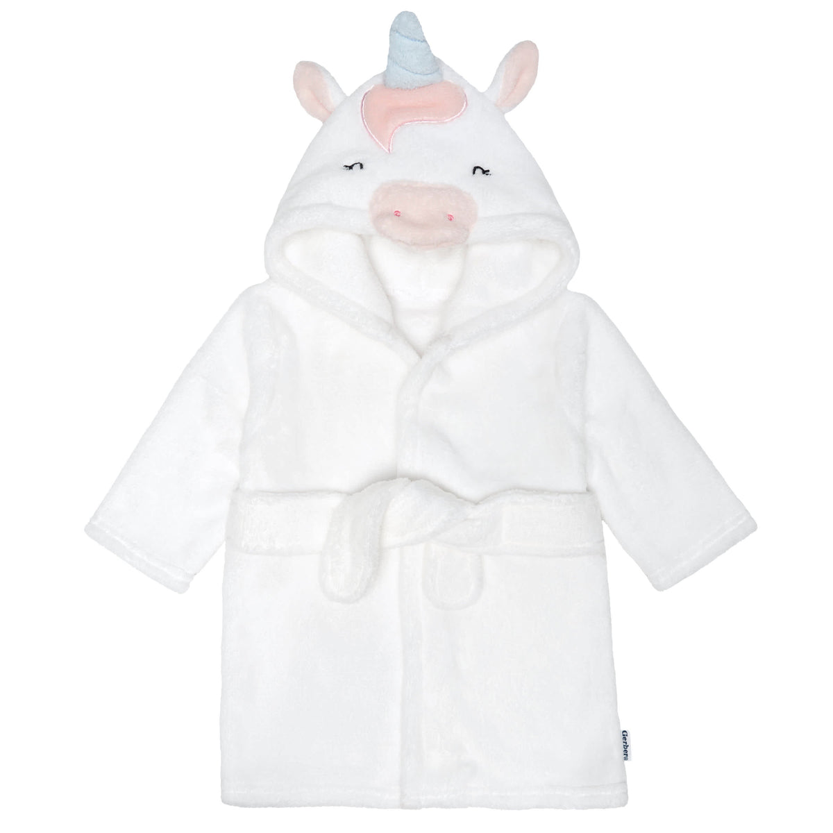 Baby Girls White Unicorn Robe