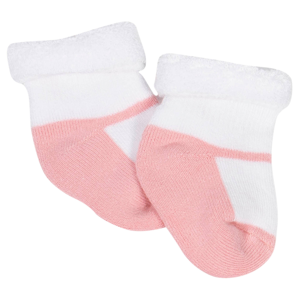 6-Pack Baby Girls Bear Wiggle-Proof Terry Bootie Socks, view 2