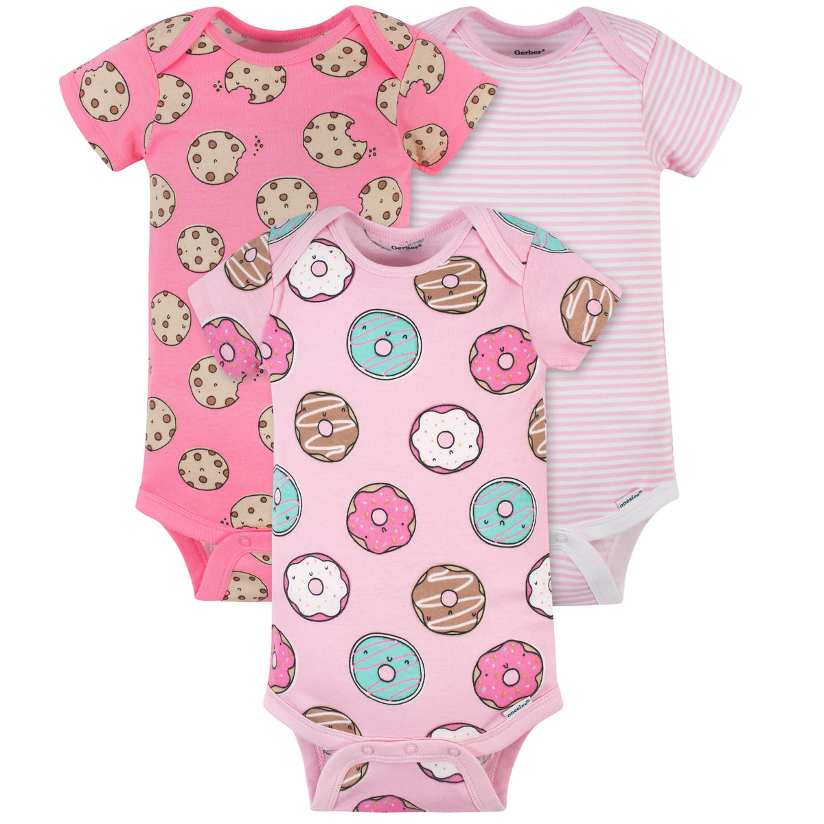 3-Pack Baby Donuts Onesies Bodysuits