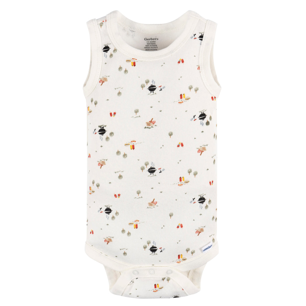4-Pack Baby Boys Backyard Bbq Onesies Bodysuits, view 5
