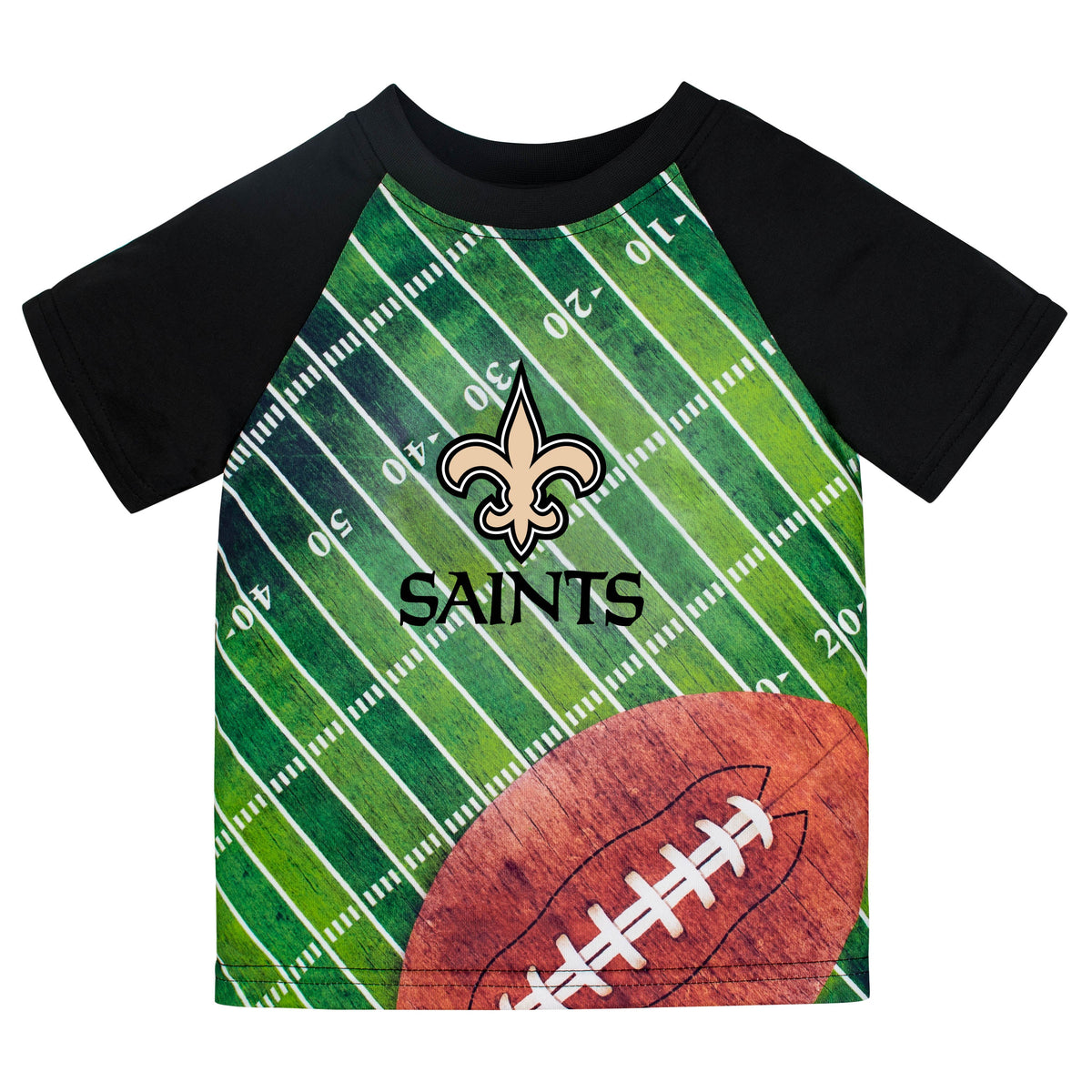 New Orleans Saints Toddler Boys Short Sleeve Tee Shirt