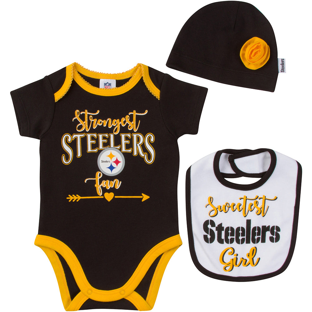 NFL 3-Piece Baby Girls Steelers 3 Piece Set