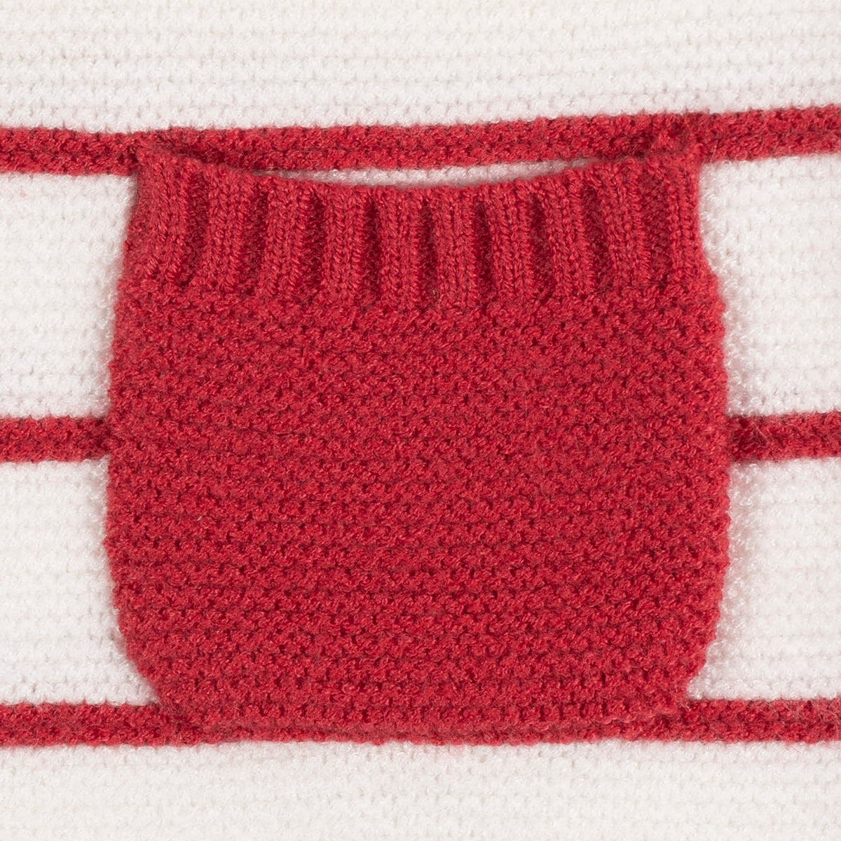 Baby Boys Red & White Romper, view 3