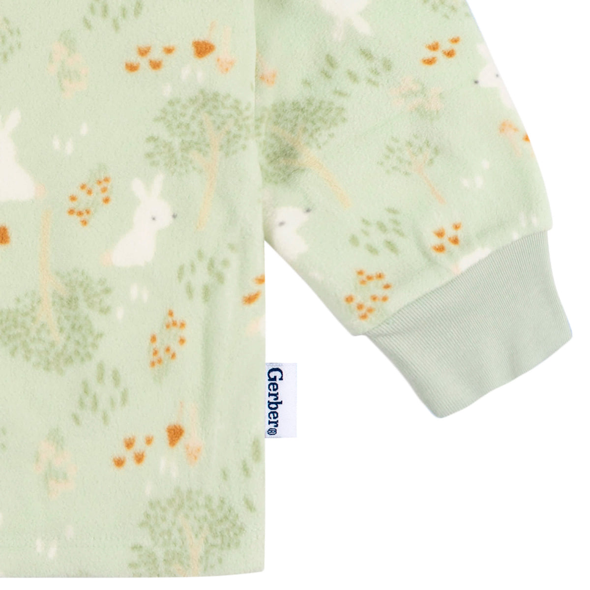 2-Piece Infant & Toddler Girls Green Forrest Fleece Pajamas, view 3
