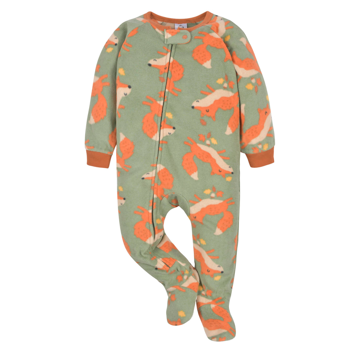 2-Pack Baby & Toddler Boys Green Fox Fleece Pajamas, view 5