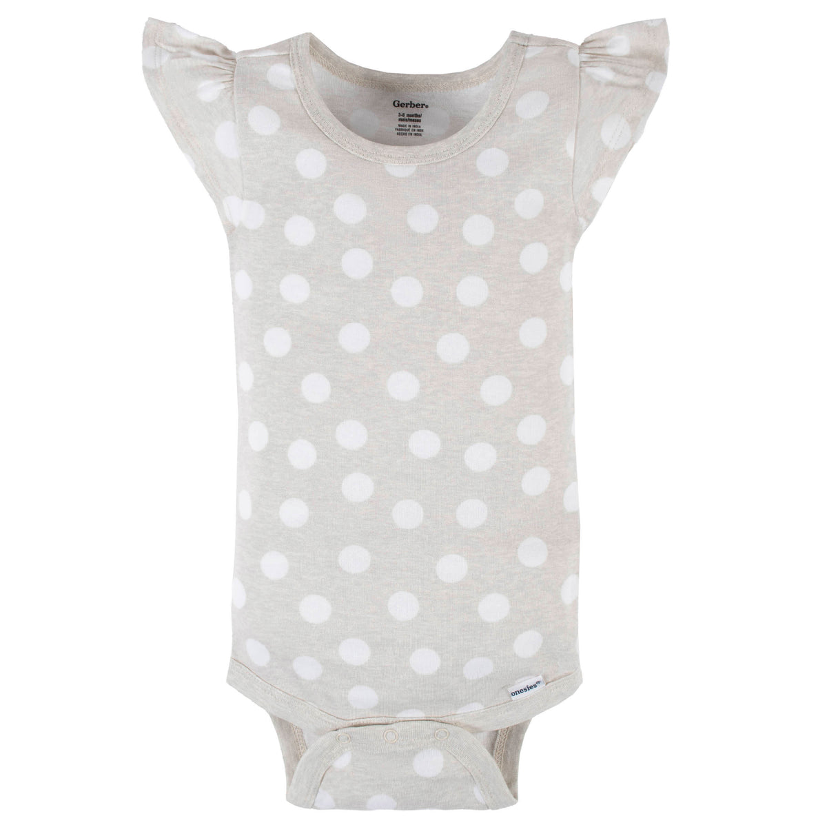 4-Pack Baby Girls Dots Of Rainbows Short Sleeve Onesies Bodysuits, view 4