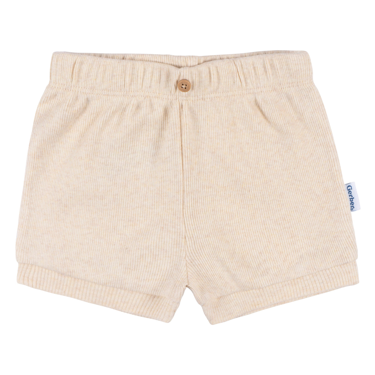 2-Pack Baby Girls Light Oatmeal Heather Bodysuit and Shorts Set, view 5