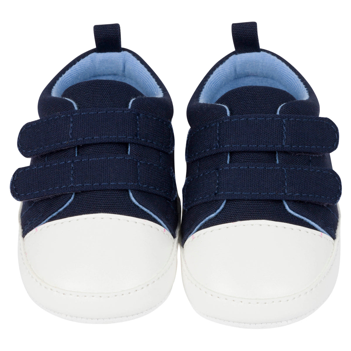 Baby Neutral Navy Canvas Shoes, view 3