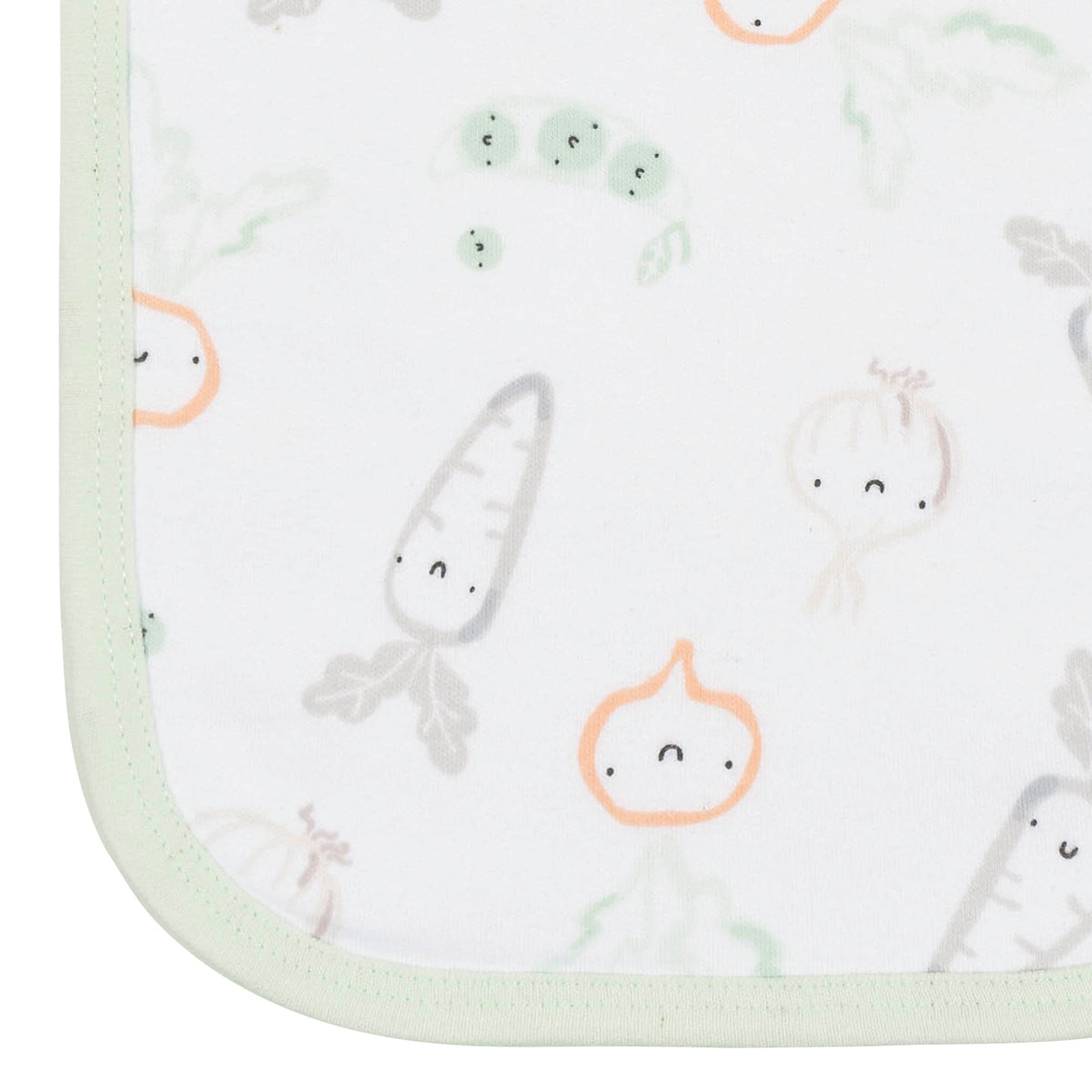 4- Baby Neutral Vegetables Burp Cloths, view 5