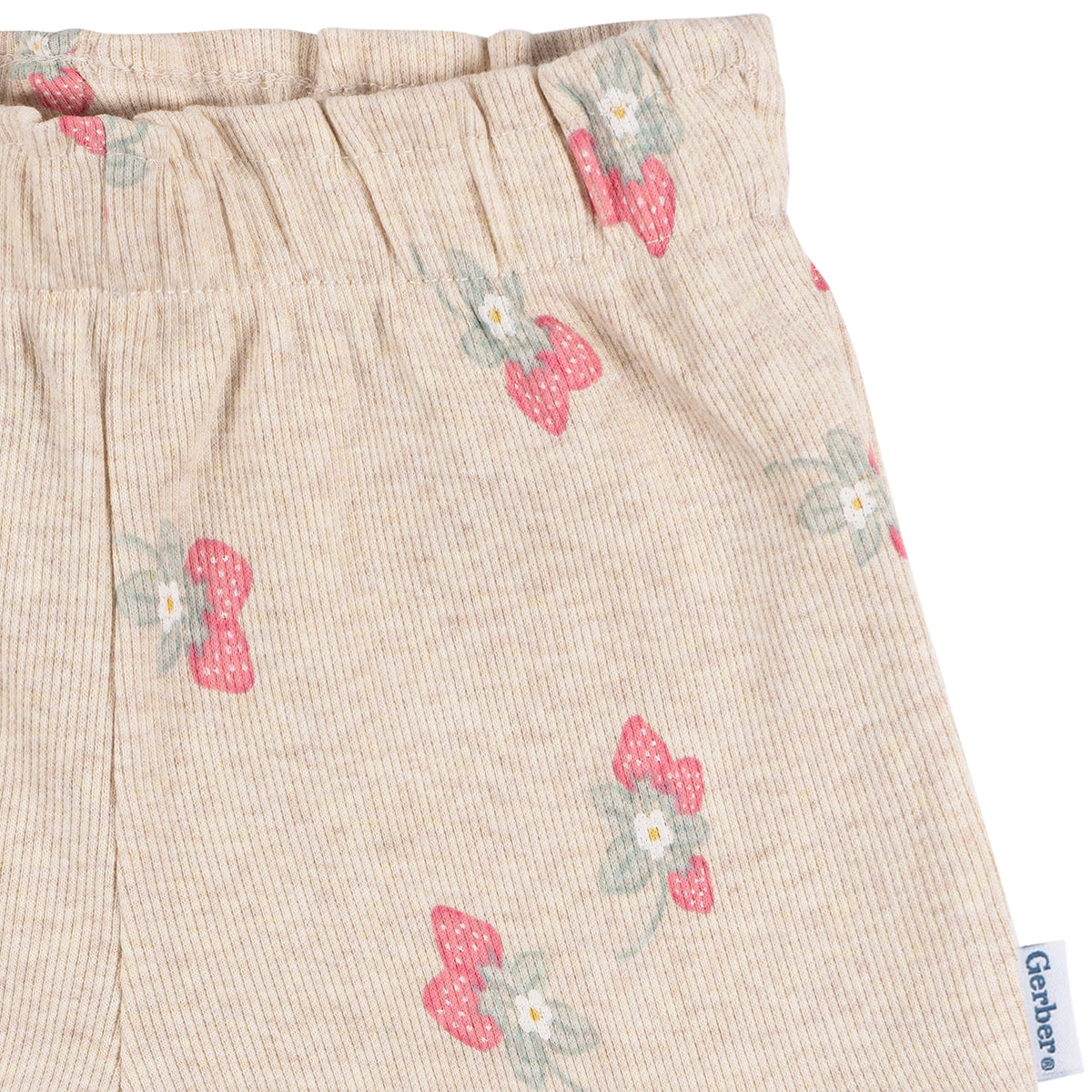 2-Piece Infant & Toddler Girls Heather Strawberry Shirt and Shorts Set, view 6