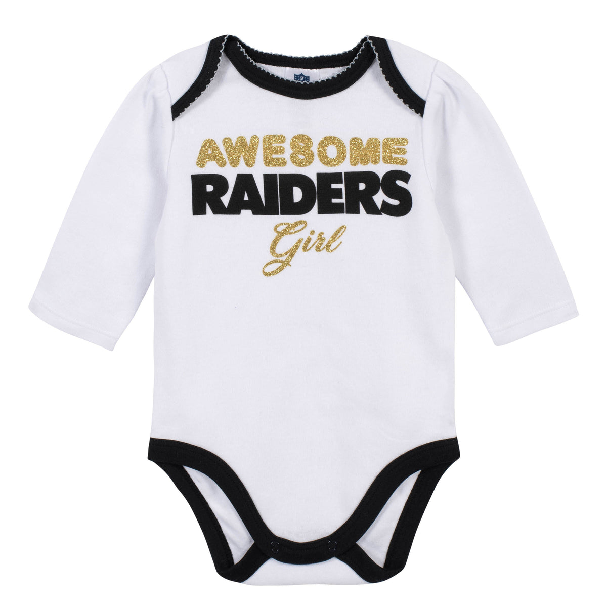 3-Piece Las Vegas Raiders Bodysuit, Pant, and Cap Set, view 2