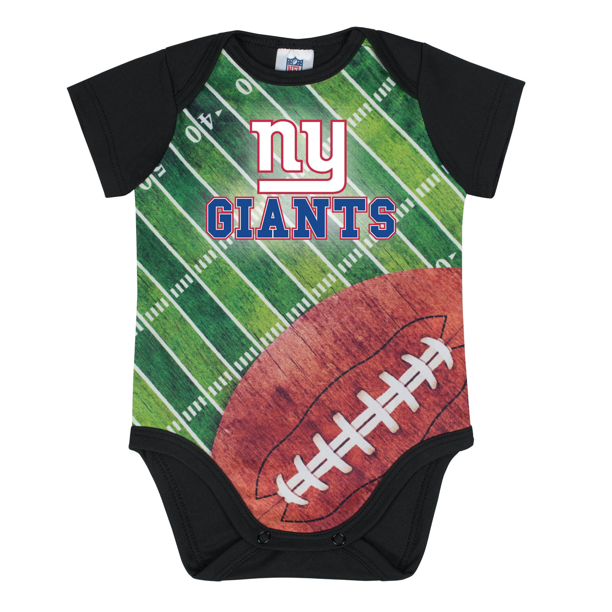 New York Giants Toddler Boys Short Sleeve Bodysuit