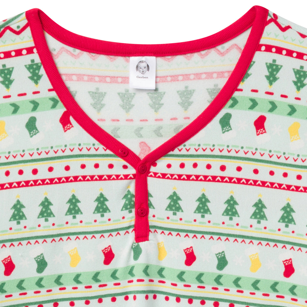 2-Piece Womens Oh What Fun FairIsle Holiday Family Pajamas, view 3