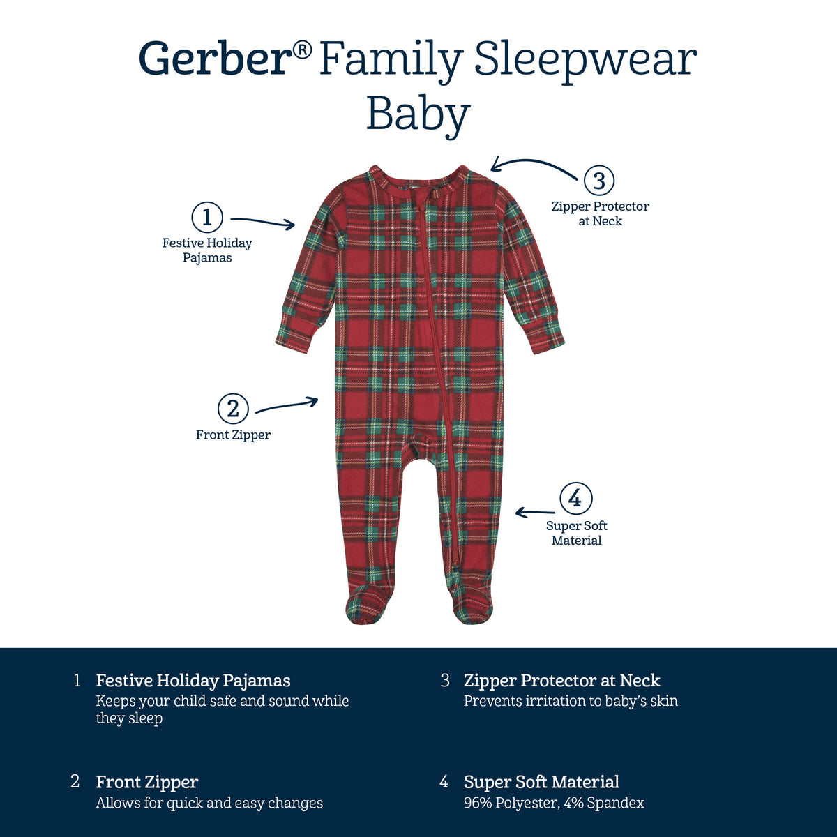 Baby & Toddler Neutral Stewart Plaid Pajamas, view 7