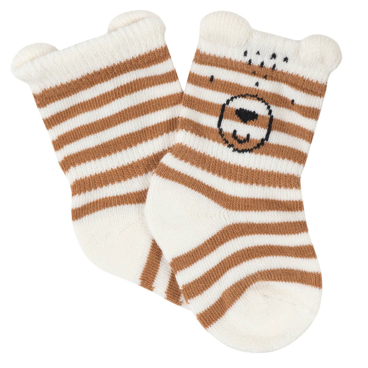 6-Pack Baby Boys Bear Wiggle-Proof Jersey Crew Socks, view 6
