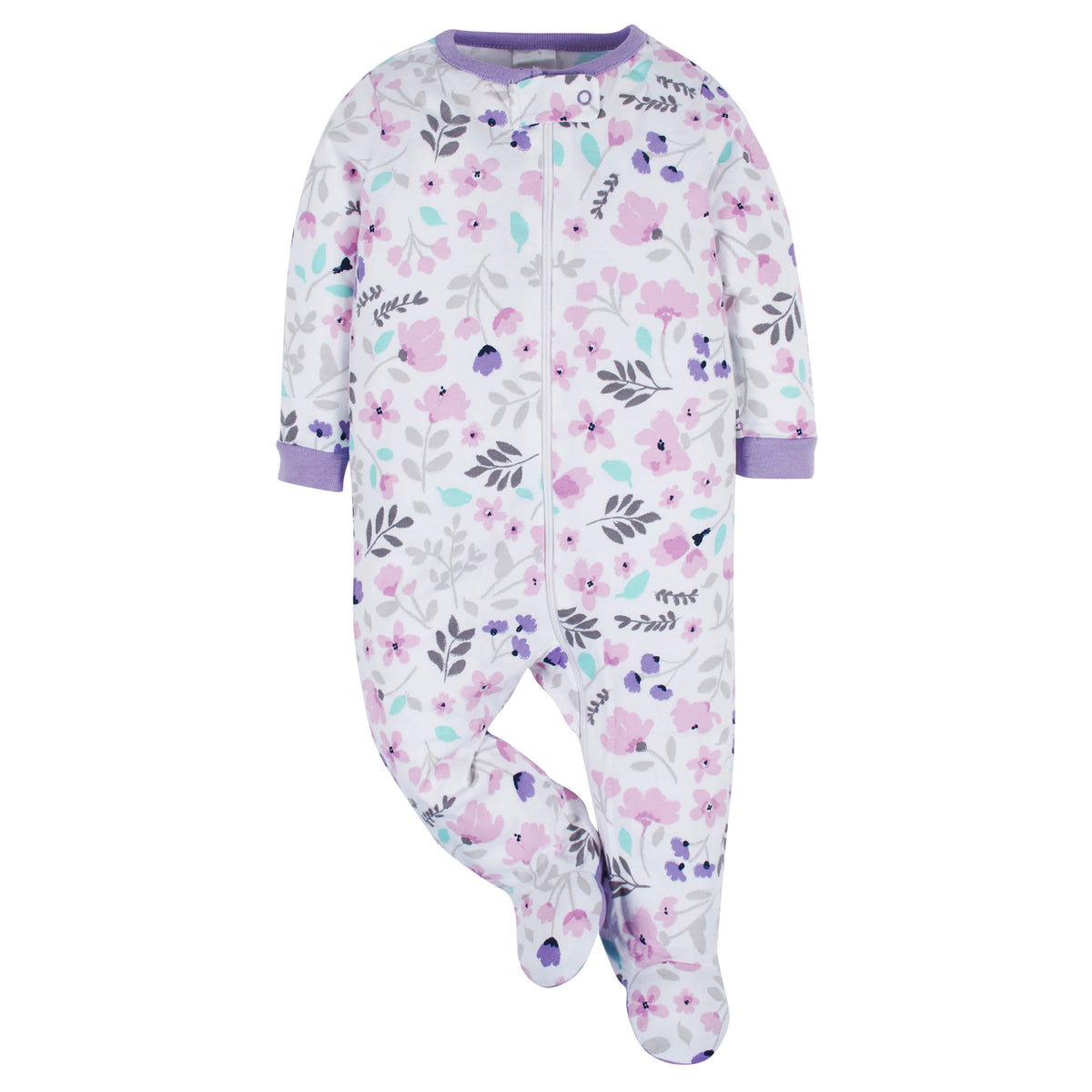 4-Pack Baby Girls Rainbow Floral Sleep 'N Plays, view 4