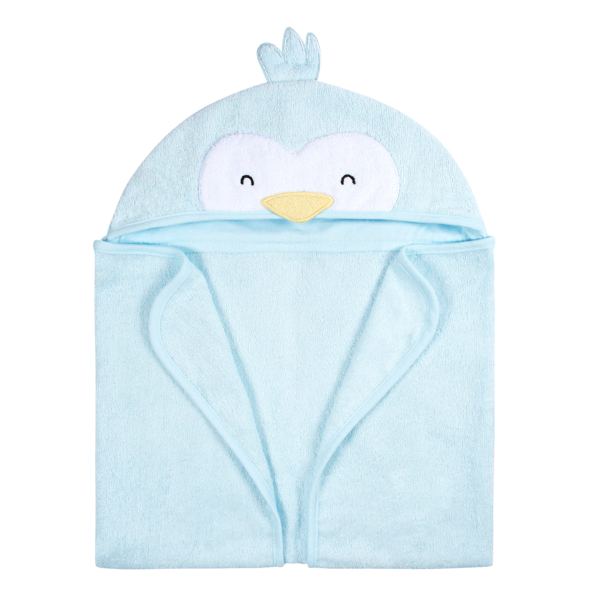 4-Piece Baby Neutral Blue Penguin Towel & Washcloths, view 4