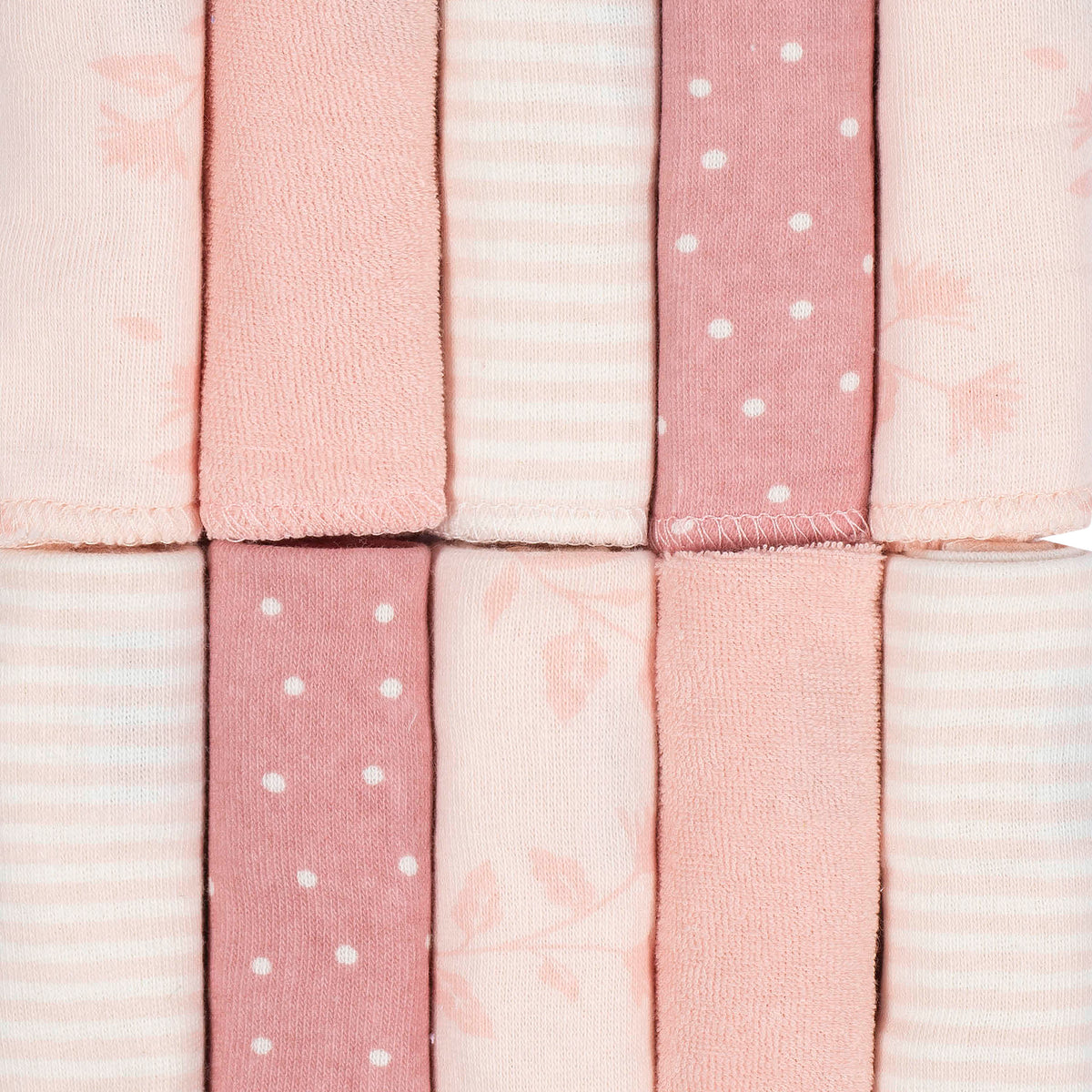 10-Pack Baby Girls Vintage Floral Washcloths, view 4