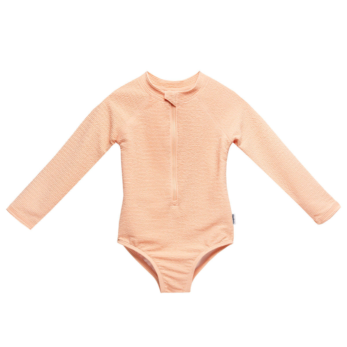 Toddler Girls Peach Rashguard, view 6