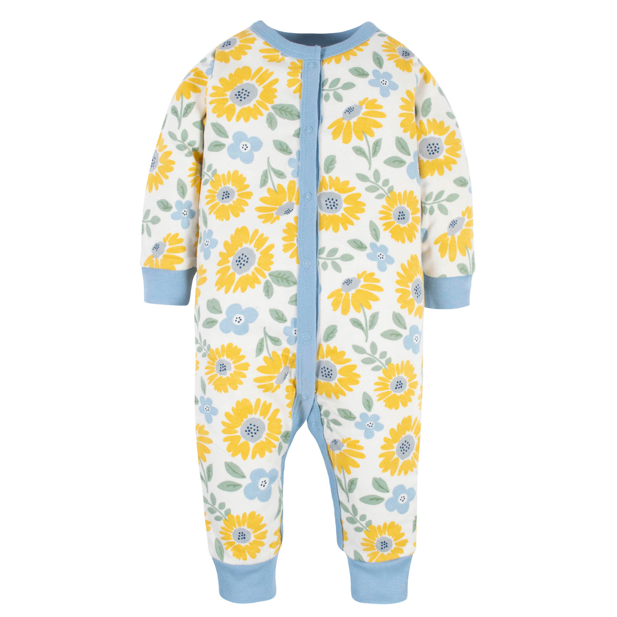 2-Piece Baby Girls Sunny Garden Coverall & Headband Set, view 2