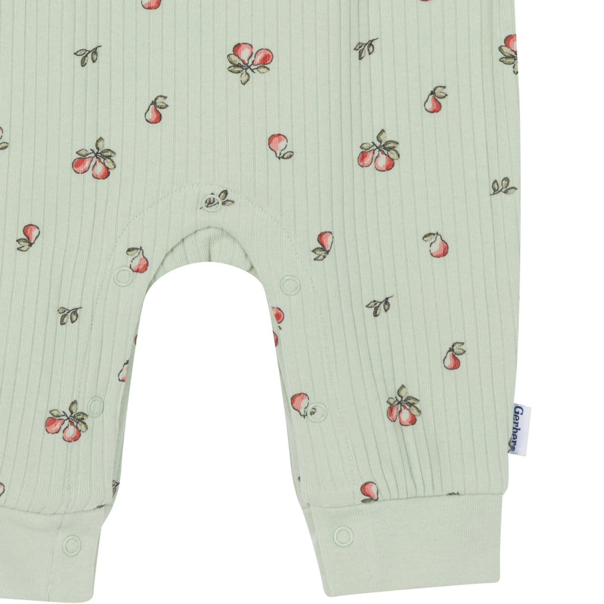 Baby Girls Green Pears Romper, view 4
