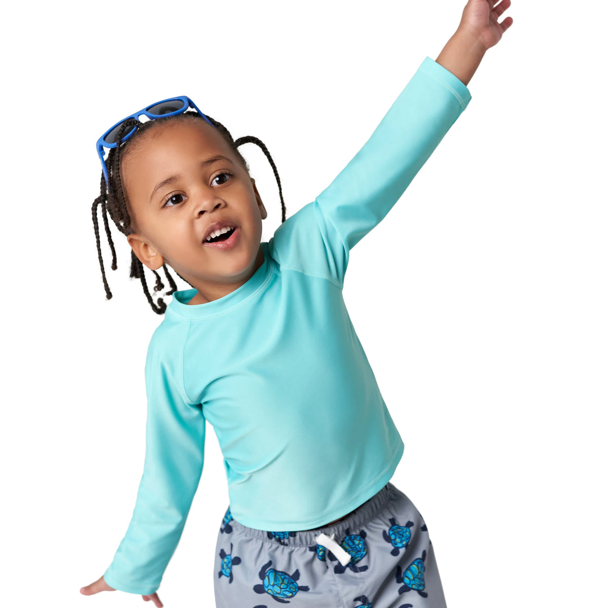 Baby & Toddler Neutral Aqua Rashguard, view 2