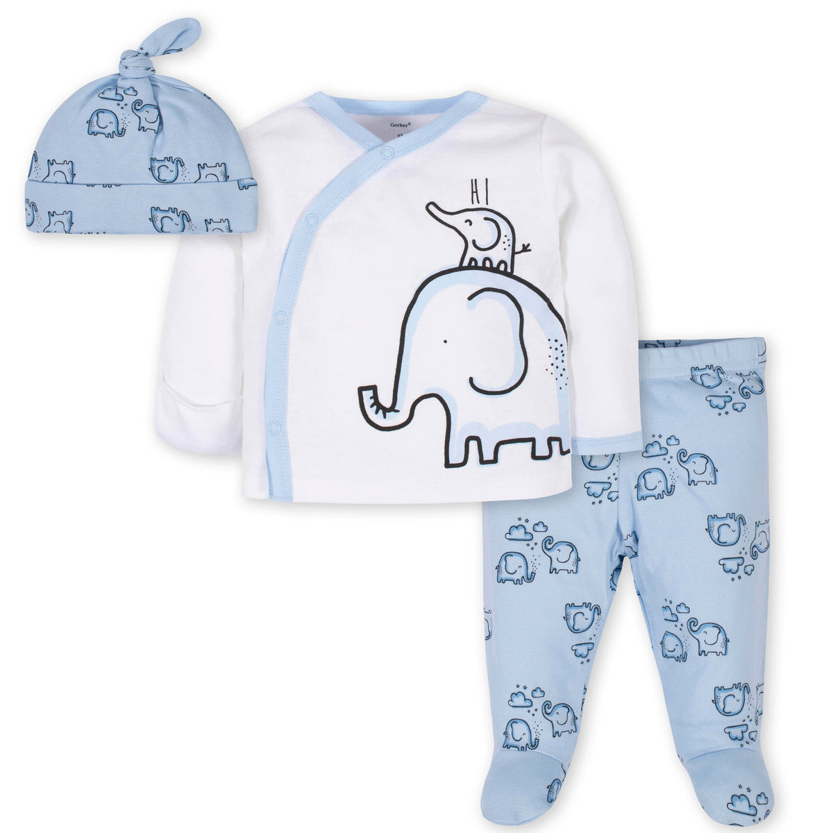 3-Piece Baby Boys Elephant Take Me Home Set